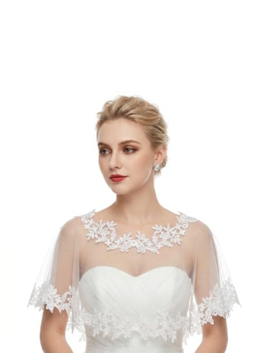 Lace Shawl Wrap for Women Bridal Cape Evening Dress Wedding 1920s Cover Up